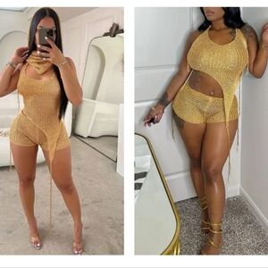 Golden Three-Piece Summer Set